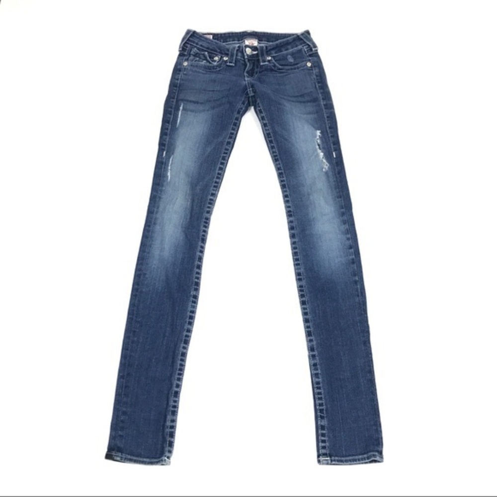 True Religion Skinny Jeans Distressed Size 24